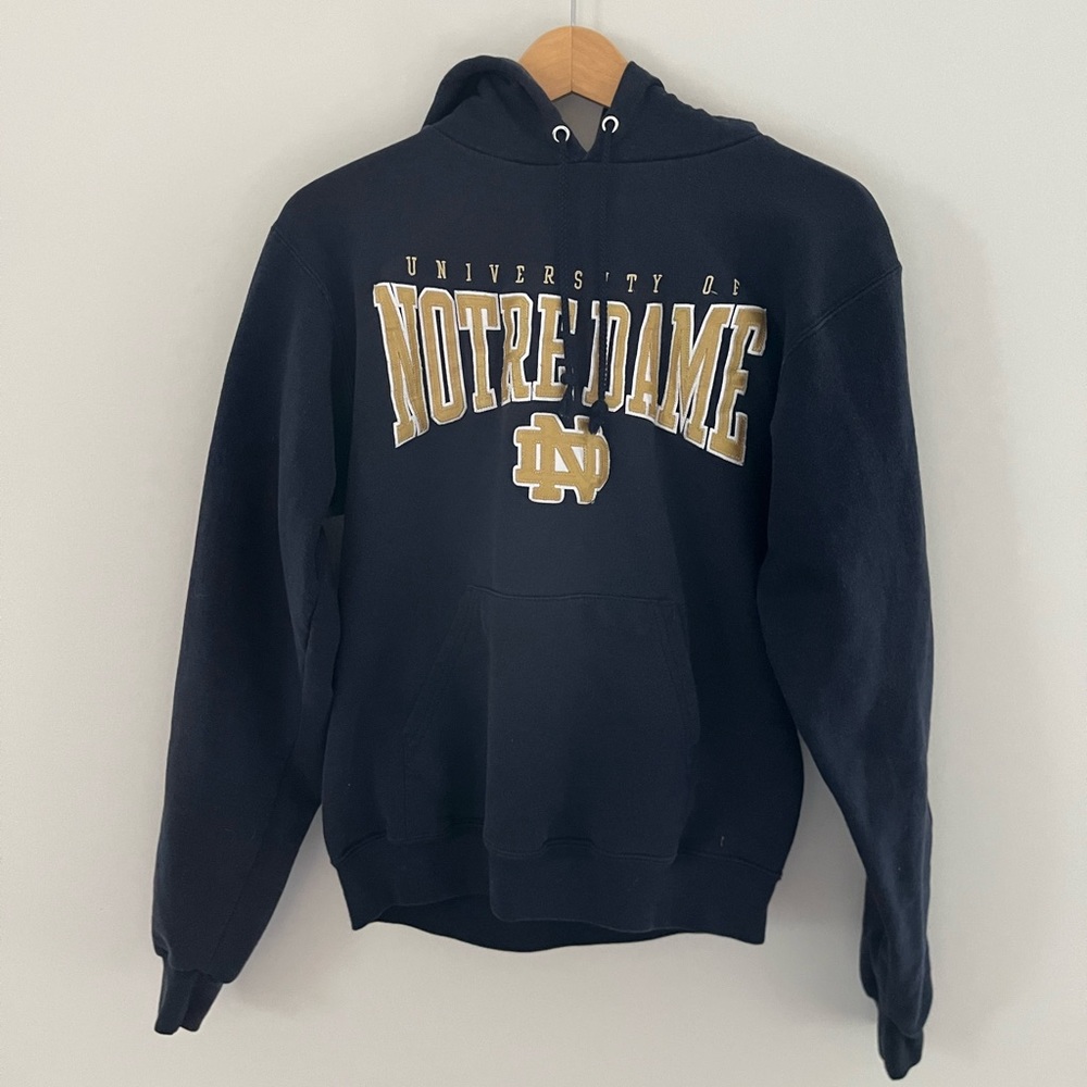 Vintage Notre Dame Hoodie Mens Small